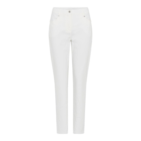 Women's White Skinny Jeans Plus Size 16 Cropped Denim NWT i'CONA - Picture 1 of 5
